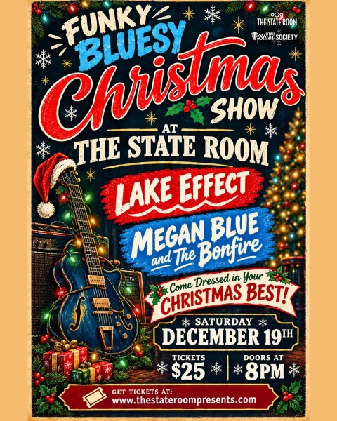 Funky Bluesy Christmas Party!  Megan Blue &amp; The Bonfire with Lake Effect